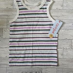 Cat & Jack Striped Girls Tank Top - Multicolor Size 18 Months